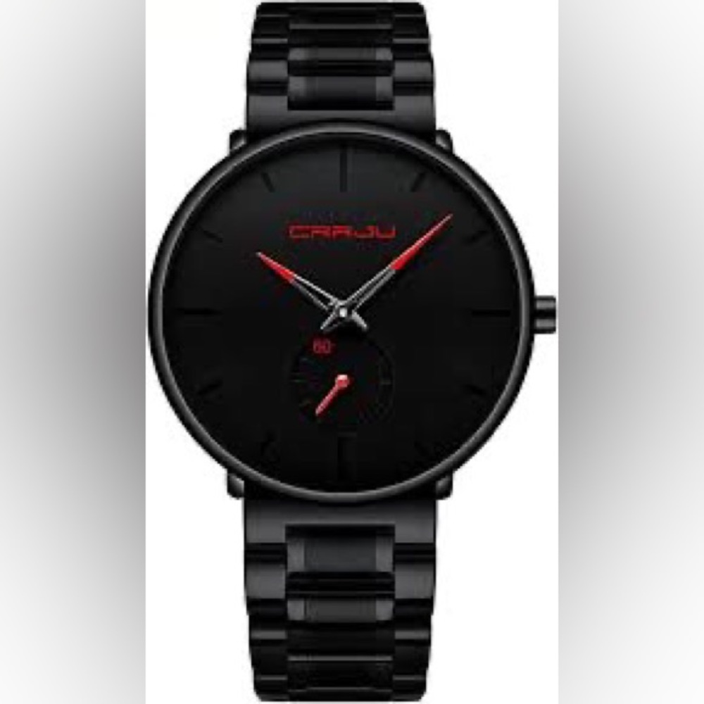 Carju red and black sleek luxury watch
